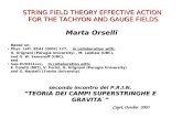 STRING FIELD THEORY EFFECTIVE ACTION FORTHE TACHYON AND GAUGE FIELDS FOR THE TACHYON AND GAUGE FIELDS secondo incontro del P.R.I.N. “TEORIA DEI CAMPI SUPERSTRINGHE.