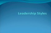 What is a leadership style? The way a leader leads. What are the different styles? Autocratic Democratic Laissez-Faire.