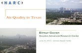 Air Quality in Texas Birnur Guven Houston Advanced Research Center June 23, 2010 – Johnson Space Center.