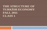 THE STRUCTURE OF TURKISH ECONOMY FALL 2011 CLASS 1.