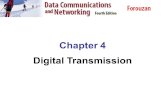 Chapter 4 Digital Transmission. 4.2 Summary Line Coding Line Coding Schemes Block Coding Scrambling Signal Element versus data element Multilevel : 2b1Q.