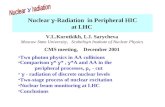 Nuclear  -Radiation in Peripheral HIC at LHC V.L.Korotkikh, L.I. Sarycheva Moscow State University, Scobeltsyn Institute of Nuclear Physics CMS meeting,