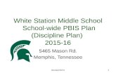 White Station Middle School School-wide PBIS Plan (Discipline Plan) 2015-16 5465 Mason Rd. Memphis, Tennessee Revised 8/141
