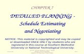January 20, 2000 CSE 7315 - SW Project Management / Chapter 7 - Detailed Planning - Sch. Est. & Negotiating Copyright © 1995-2000, Dennis J. Frailey, All.