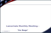 Lamorinda Monthly Meeting – ‘Go Bags’ Released: 10 January 2016.