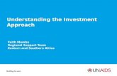 Understanding the Investment Approach Faith Mamba Regional Support Team Eastern and Southern Africa.