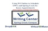 Using WCOnline to Schedule OWL and Spring Creek In- house Appointments .