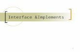 1 Interface &Implements. 2 An interface is a classlike construct that contains only constants variables and abstract methods definition. An interface.