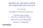 DESIGN OF THE BNL SUPER NEUTRINO BEAM FACILITY W. T. Weng Brookhaven National Laboratory Neutrino Super Beam, Detectors and Proton Decay BNL/UCLA/APS Workshop.