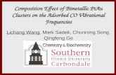 Composition Effect of Bimetallic PtAu Clusters on the Adsorbed CO Vibrational Frequencies Lichang Wang, Mark Sadek, Chunrong Song, Qingfeng Ge Chemistry.