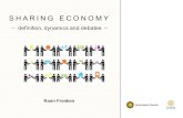 Sharing economY – definition, dynamics and debates –