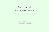 Automated mechanism design Vincent Conitzer