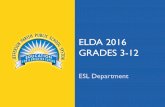 Jpschools.org ELDA 2016 GRADES 3-12 ESL Department.