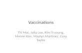 Vaccinations Thi Mai, Julia Lee, Kim Truoung, Melvie Kim, Maylyn Martinez, Cory Taylor.