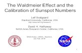 1 The Waldmeier Effect and the Calibration of Sunspot Numbers Leif Svalgaard Stanford University, California, USA  David H.