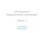 SA Capstone Requirements and Design Week 2 SYST36367 Winter 2016