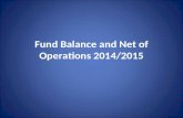 Fund Balance and Net of Operations 2014/2015. EXPENDITURES.