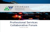 Professional Services Collaborative Forum January 14, 2016.