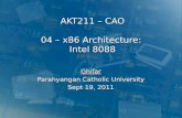 AKT211 – CAO 04 – x86 Architecture: Intel 8088 Ghifar Parahyangan Catholic University Sept 19, 2011 Ghifar Parahyangan Catholic University Sept 19, 2011.