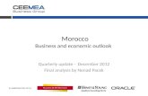 Morocco Business and economic outlook Quarterly update - December 2012 Final analysis by Nenad Pacek.