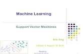 © Eric CMU, 2006-20101 Machine Learning Support Vector Machines Eric Xing Lecture 4, August 12, 2010 Reading: