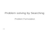 1/16 Problem solving by Searching Problem Formulation.