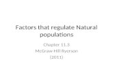 Factors that regulate Natural populations Chapter 11.3 McGraw-Hill Ryerson (2011)