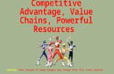 Strategy and Technology: Competitive Advantage, Value Chains, Powerful Resources Warning: Your concept of Power Rangers may change after this class session!