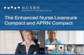 The Enhanced Nurse Licensure Compact and APRN Compact.