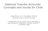 National Transfer Accounts: Concepts and results for Chile Jorge Bravo, U.N. Population Division Mauricio Holz, ECLAC/CELADE Presentation at the Expert.