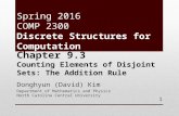 Spring 2016 COMP 2300 Discrete Structures for Computation Donghyun (David) Kim Department of Mathematics and Physics North Carolina Central University.