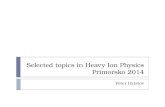 Selected topics in Heavy Ion Physics Primorsko 2014 Peter Hristov.