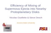 Efficiency of Mixing of Supernova Ejecta into Nearby Protoplanetary Disks Nicolas Ouellette & Steve Desch Arizona State University.