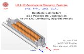 Beam Rotatable Collimators as a Possible US Contribution to the LHC Luminosity Upgrade Project 20 June 2008 LARP DOE Review Tom Markiewicz/SLAC BNL - FNAL-