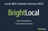 Local SEO Industry Survey 2015 Type of Respondents: Local / Regional Agencies.