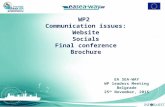 WP2 Communication issues: Website Socials Final conference Brochure EA SEA-WAY WP leaders Meeting Belgrade 25 th November, 2015.