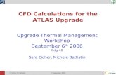 6 th September 20061S. Eicher, M. Battistin Upgrade Thermal Management Workshop September 6 th 2006 Bdg 40 Sara Eicher, Michele Battistin CFD Calculations.