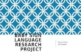 BABY SIGN LANGUAGE RESEARCH PROJECT Haya Al Hajri H00248866.