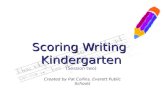 Scoring Writing Kindergarten Scoring Writing Kindergarten (Session two) Created by Pat Collins, Everett Public Schools.
