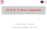 ALICE Online Upgrade P. VANDE VYVRE – CERN/PH ALICE meeting in Budapest – March 2012.