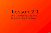 Lesson 2.1 The Derivative and the Tangent Line Problem Quiz.