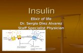 Insulin Elixir of life Dr. Sergio Diez Alvarez Staff Specialist Physician.