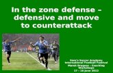 In the zone defense – defensive and move to counterattack