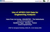 Use of AP203 CAD Data for Engineering Analysis Hans Peter de Koning - ESA/ESTEC - The Netherlands Sandrine Fagot - Simulog.