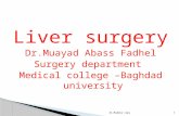 Liver surgery Dr.Muayad Abass Fadhel Surgery department Medical college –Baghdad university Al-Madena copy1.