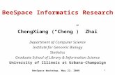 BeeSpace Informatics Research ChengXiang (“Cheng”) Zhai Department of Computer Science Institute for Genomic Biology Statistics Graduate School of Library.