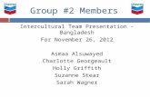 Group #2 Members Intercultural Team Presentation - Bangladesh For November 26, 2012 Asmaa Alsuwayed Charlotte Georgeault Holly Griffith Suzanne Stear Sarah.