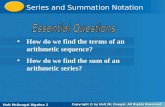 Essential Questions Series and Summation Notation
