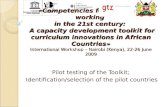 «Competencies for living and working in the 21st century: A capacity development toolkit for curriculum innovations in African Countries» International.