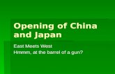 Opening of China and Japan East Meets West Hmmm, at the barrel of a gun?